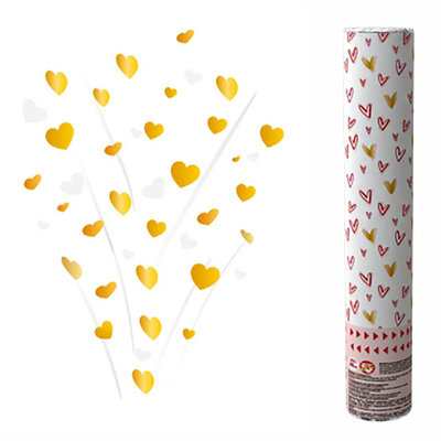 Пневмохлопушка Свадебные сердечки