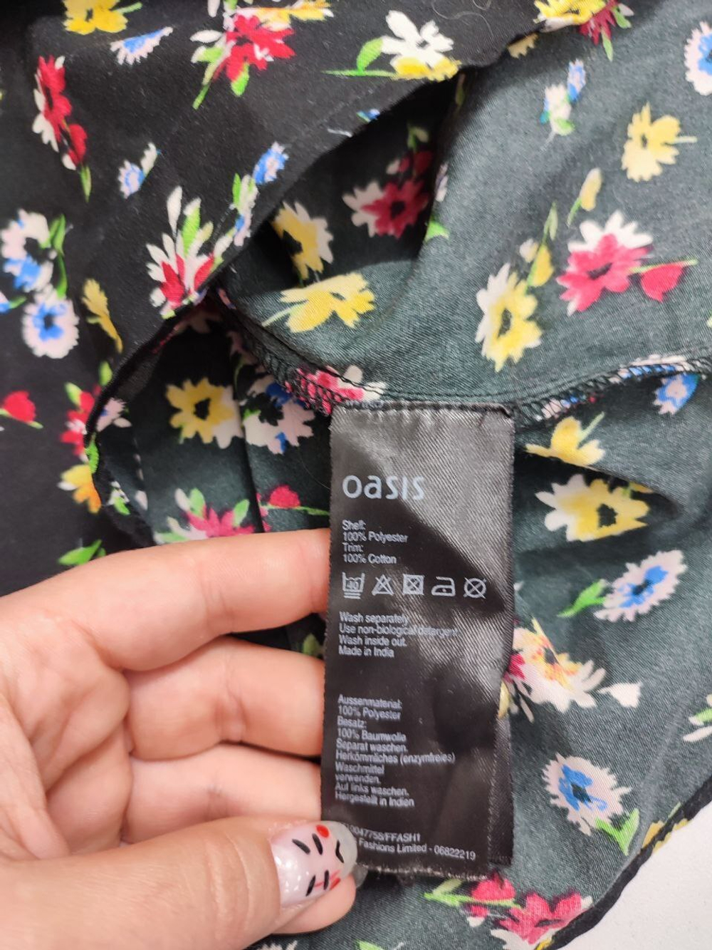 Блузка Oasis с принтом 46 размер
