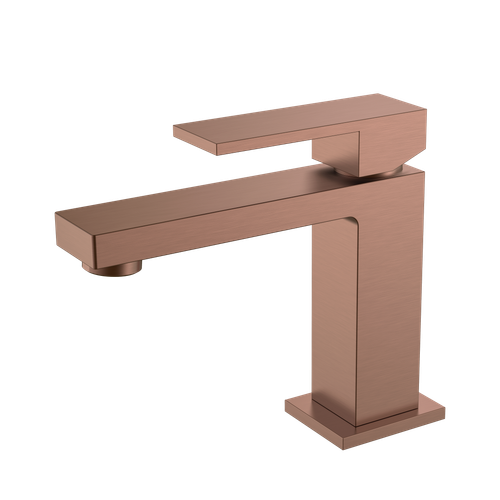 Cмеситель для умывальника Qubic Brushed Bronze