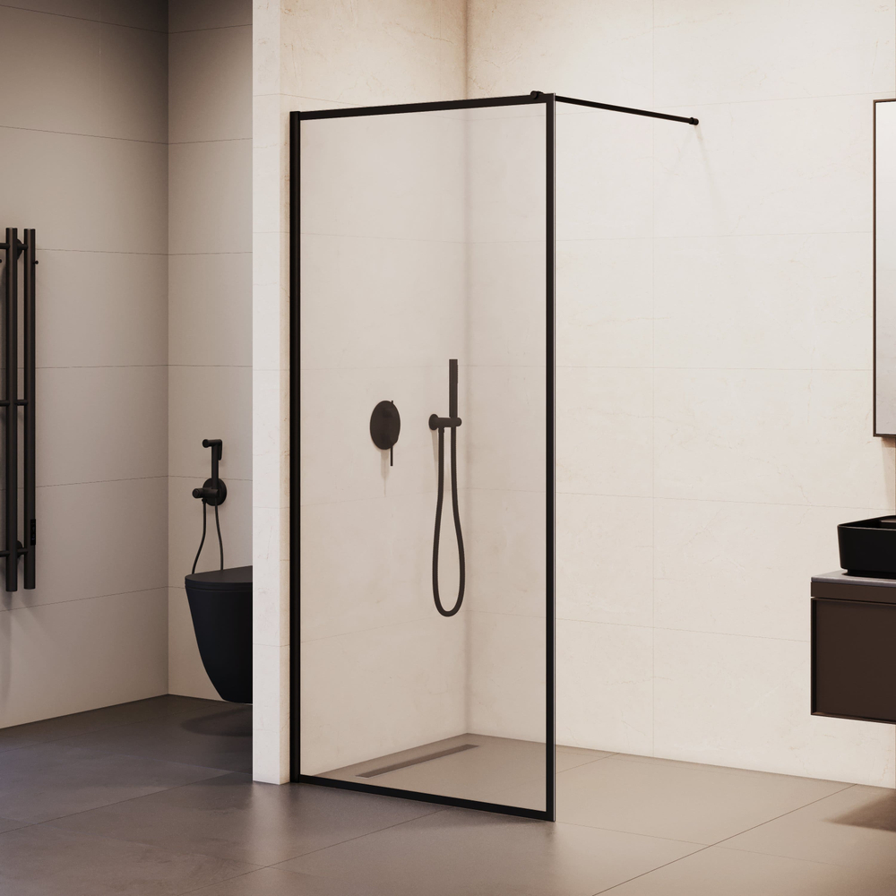 Душевая перегородка RGW WA-012B (Рисунок - черный принт, 1000)