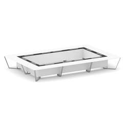 Steel Meet Стол переговорный прямоугольный KMK-PR.B.SP-26K2 Белый Бриллиант/Графит Глянец/Металл Сер