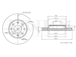 Диск тормозной передний UNIO BRD-20017