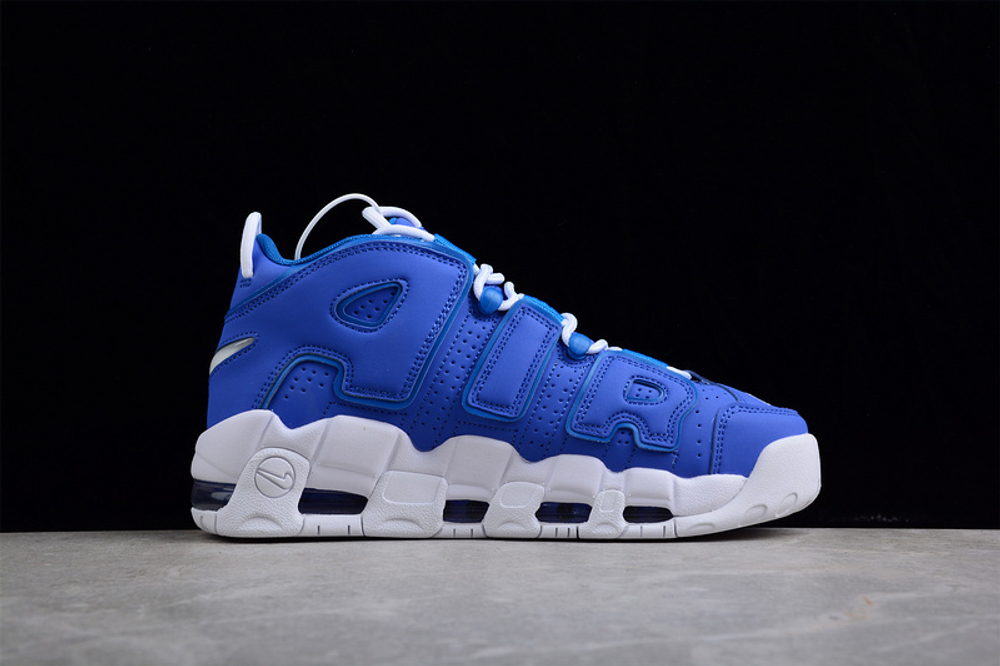 Air max more blanche bleu shop