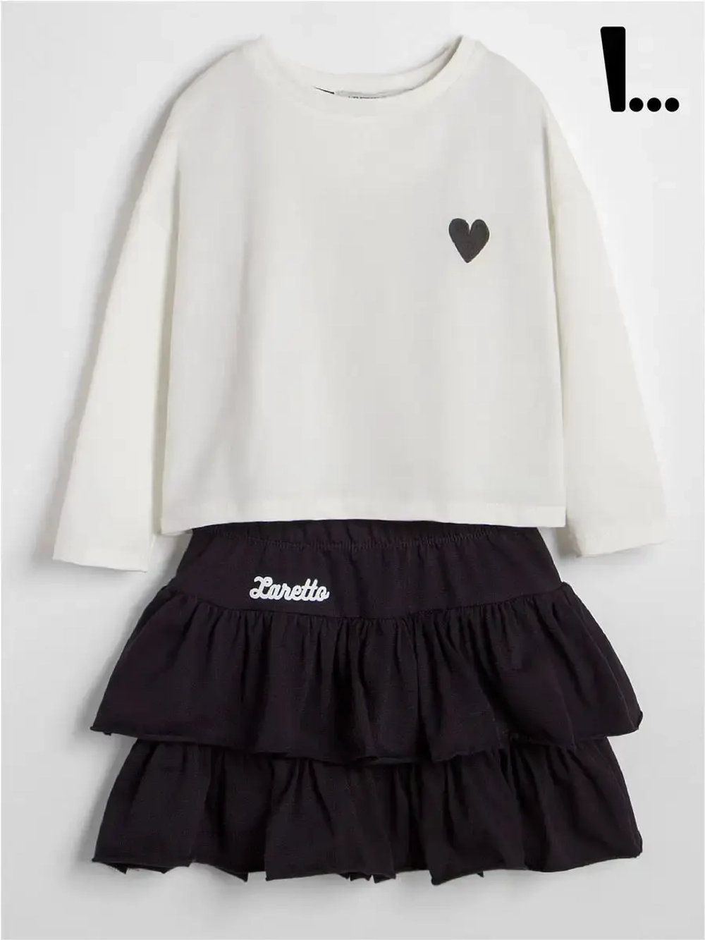 Костюм для девочки, лонгслив и юбка