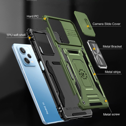 Чехол Safe Case с кольцом и защитой камеры для Xiaomi Poco X5 5G