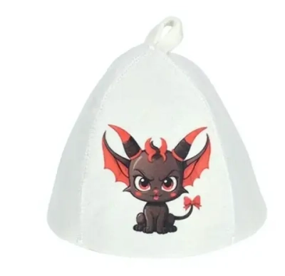 Шапка для бани и сауны детская «Чертёнок» «Банные штучки»