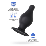 Черная анальная втулка 11см Erotist Toys Anal Plug Spade Size L