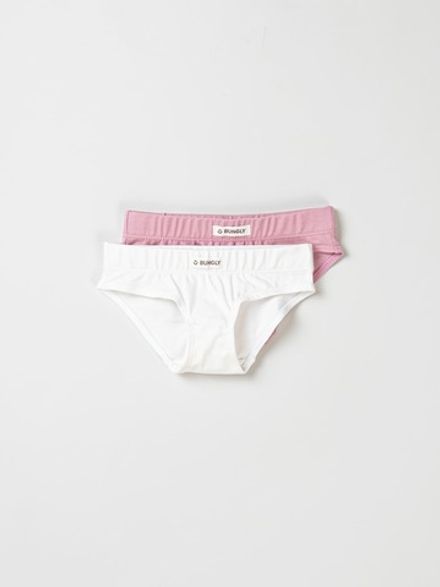 Комплект трусов для девочек "Пудра/Молоко" 2шт