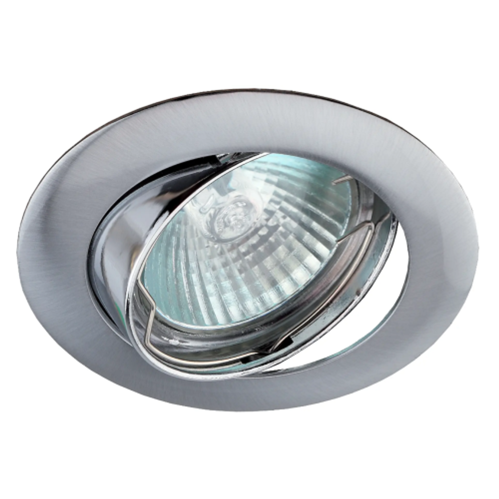 Встраиваемый светильник литой ЭРА KL1A SN/1 поворотный, MR16, 12V, 50W, сатин никель