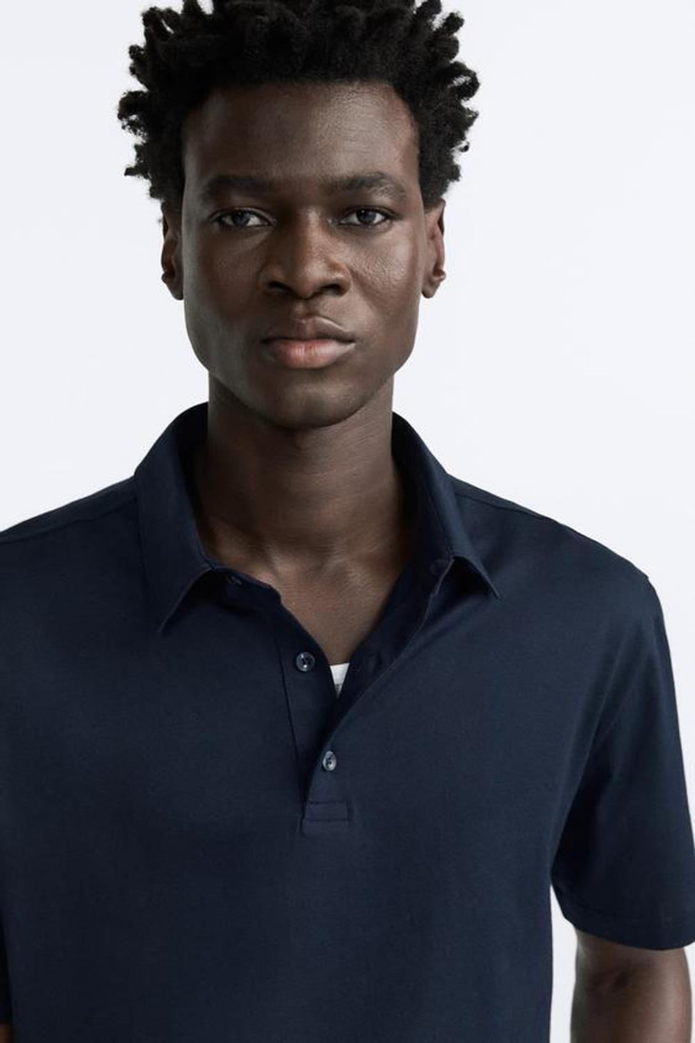 ZARA ПОЛО REGULAR FIT, СИНИЙ