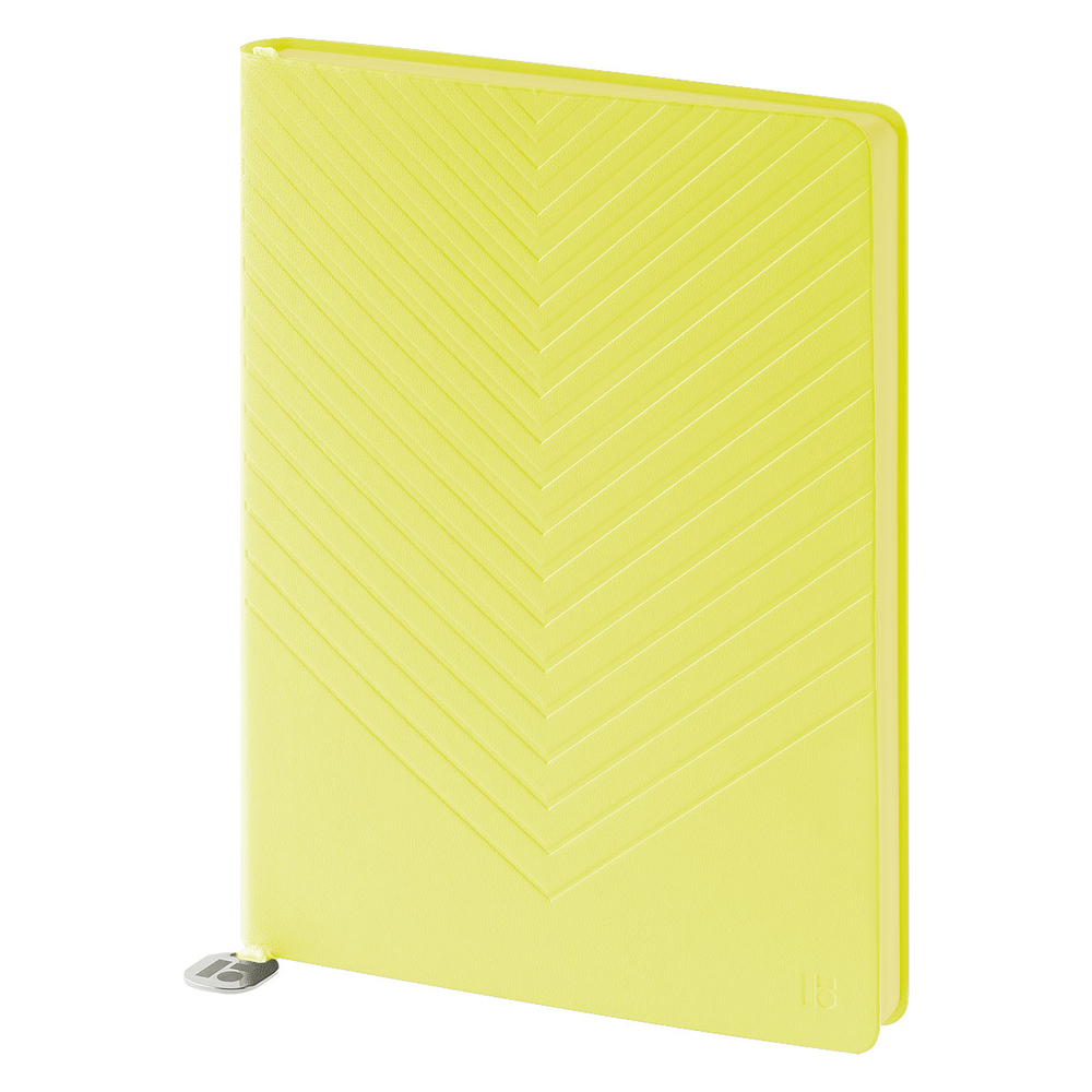 Ежедневник недатированный, А5, 136л., кожзам, Berlingo "Elegance", желтый