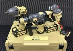 Набор инструментов Feng Bao 3 в 1, Гайковерт 1200, Ушм 5030, перфоратор 8026, кейс