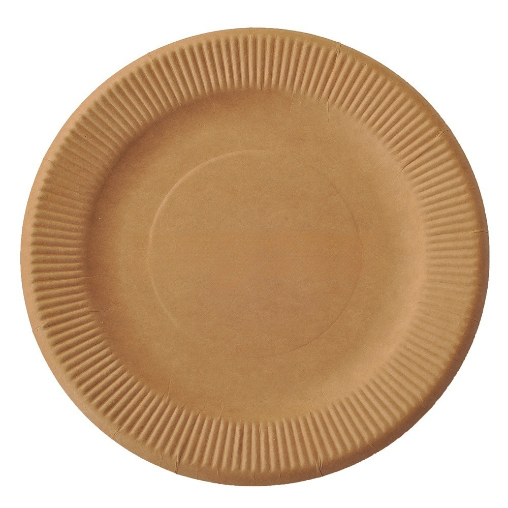 Тарелка картонная d-180 КРАФТ ECO PLATE 180 (100/1400 шт.) OSQ