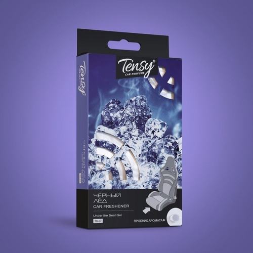 Ароматизатор под сиденье гель Tensy 110гр Черный лед