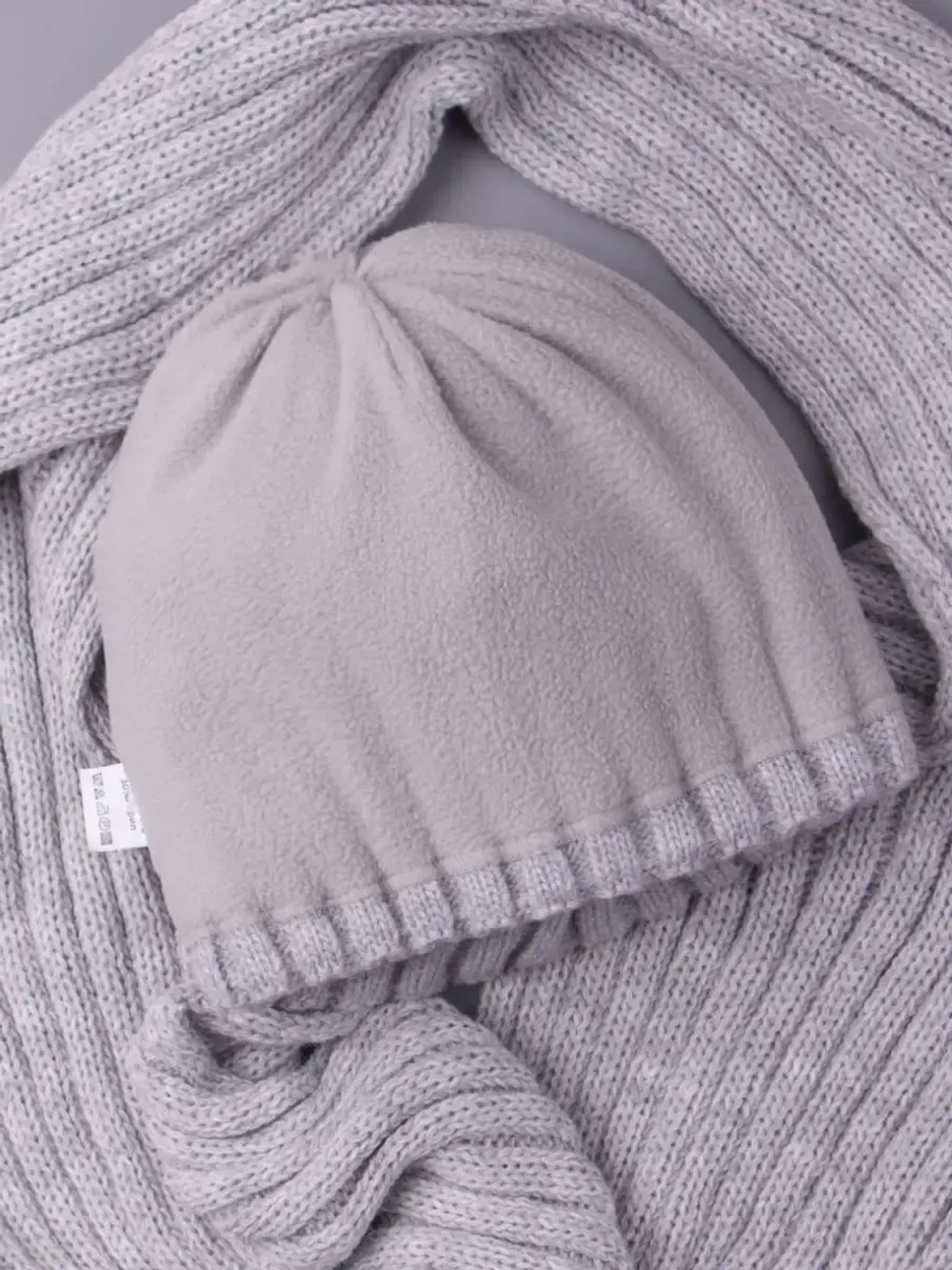 Шапка для девочки зимняя вязаная и шарф