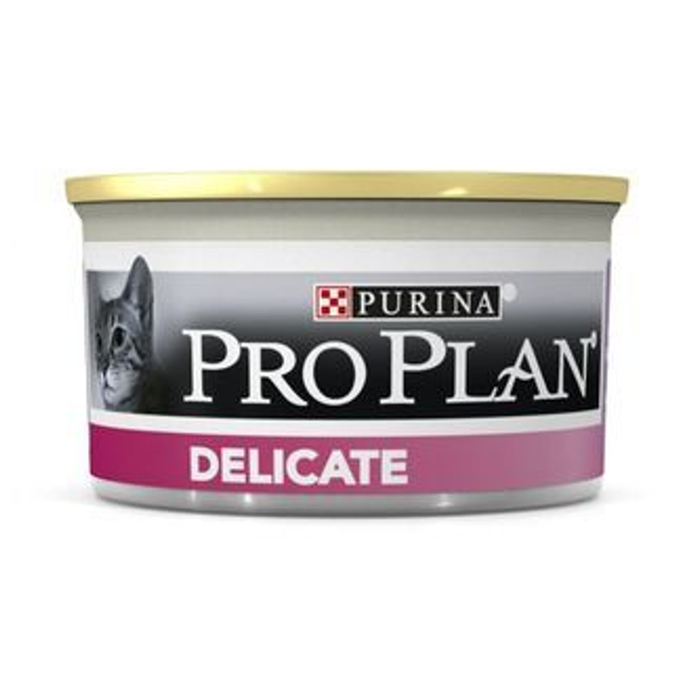 Purina Pro Plan Delicate Консервы для кошек с чувствительным пищеварением с индейкой, 85 гр