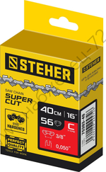 STEHER type C, шаг 3/8″, паз 1.3 мм, 56 звеньев, цепь для электропил (75303-40)