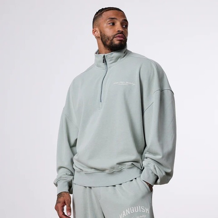 Толстовка VANQUISH Better Than Yesterday Zip Sweater Washed Green