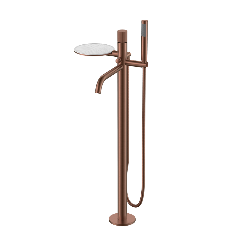 Смеситель STICK напольный BRUSHED BRONZE ручка LINEA