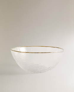 Zara Home миска из стекла, цвет прозрачный, 15 см