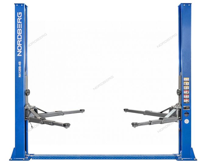 NORDBERG (N4120B-4B_3+2_220) Подъемник двухстоечный 4 т, 220 В, синий