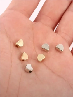 Бусины Сердечки, 7*6мм, 100шт