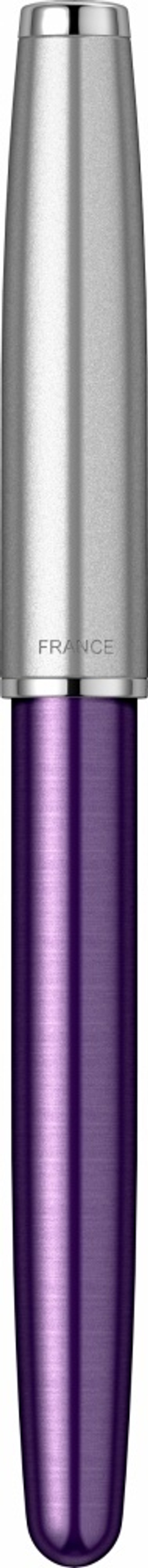 Ручка-роллер Parker Sonnet Essentials Violet SB Steel CT, цвет чернил black, перо: F,  в подарочной упаковке.