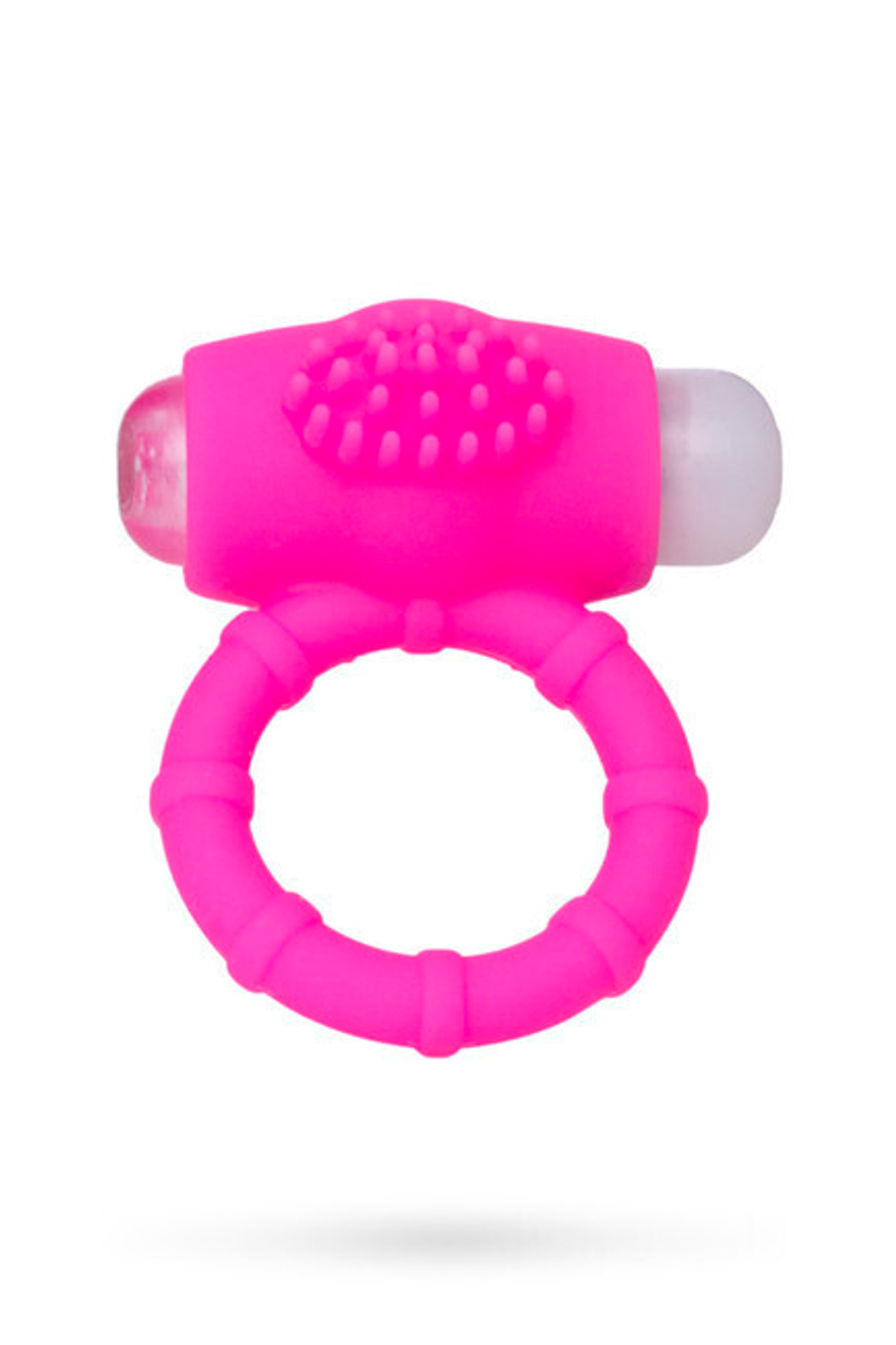 Эрекционное кольцо с клиторальным стимулятором A-Toys (Цвет: розовый)