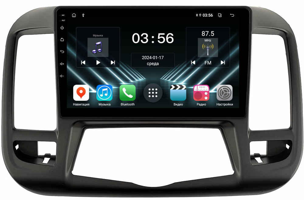 Магнитола для Nissan Teana J32 2008-2013 (ШГУ цветной, рамка тип 3) - FarCar DX9-7116F3B монитор 9" IPS на Android 13, 4+64Гб, CarPlay