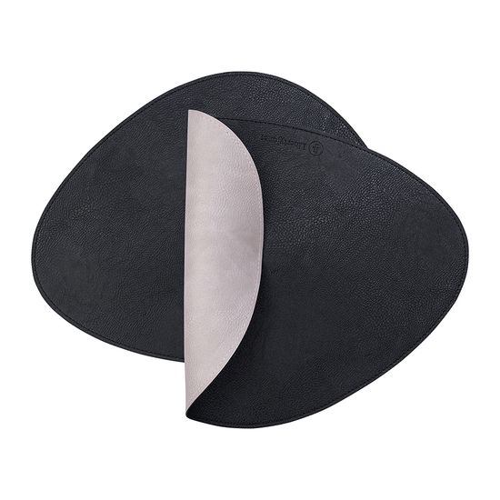 Набор из 4-х двухсторонних сервировочных салфеток drop, 33х41 см, черный/светло-серый