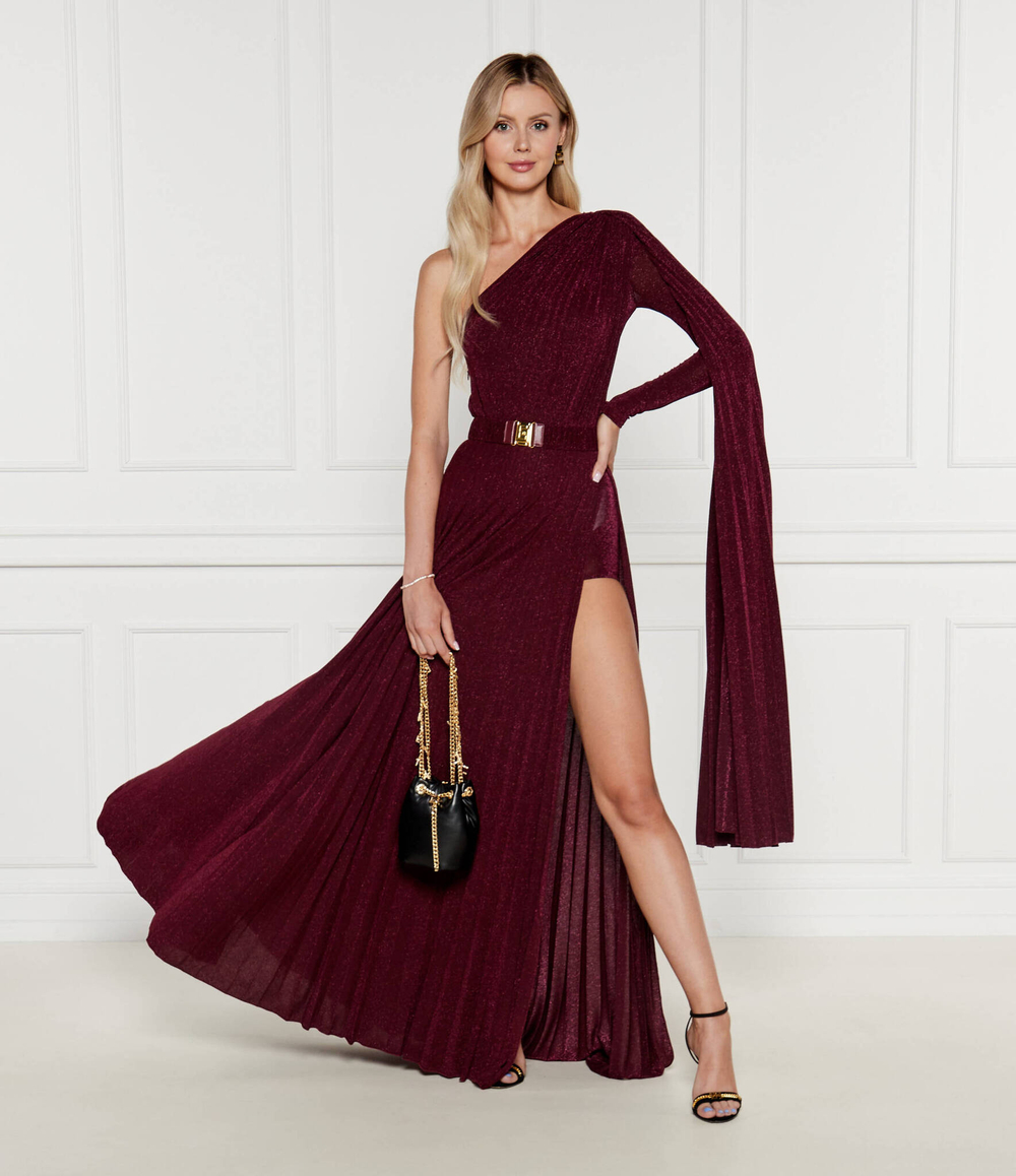 Платье с ремешком Elisabetta Franchi - бордовый(AB68646E2)