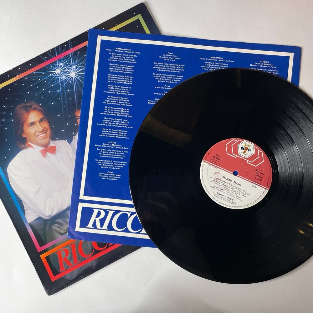 Винтажная виниловая пластинка Ricchi and Poveri Богатые и Бедные Mamma Maria (Italy 1982)