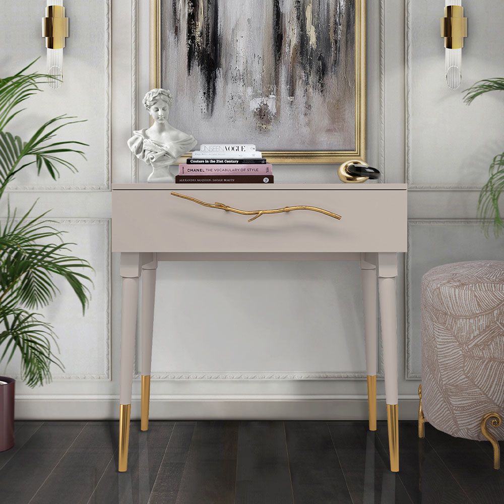 Консоль Арт Колор matte Стайл Голд Серый агат матовый