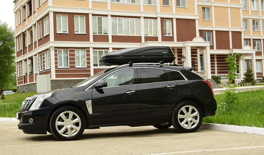 Автобокс PT Group  ACTIVE M (450 л) 187х88х44 чёрный с двусторонним открыванием