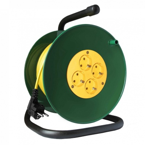 Удлинитель силовой на катушке 40м 4 гнезда 4000Вт сечение провода 2*2,5 Союз