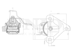 Опора двигателя правая UNIO RMP-15154