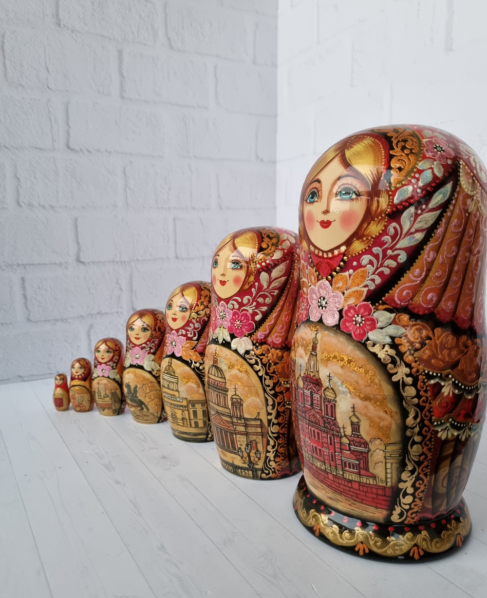 Матрешка "с видами города"  7мест