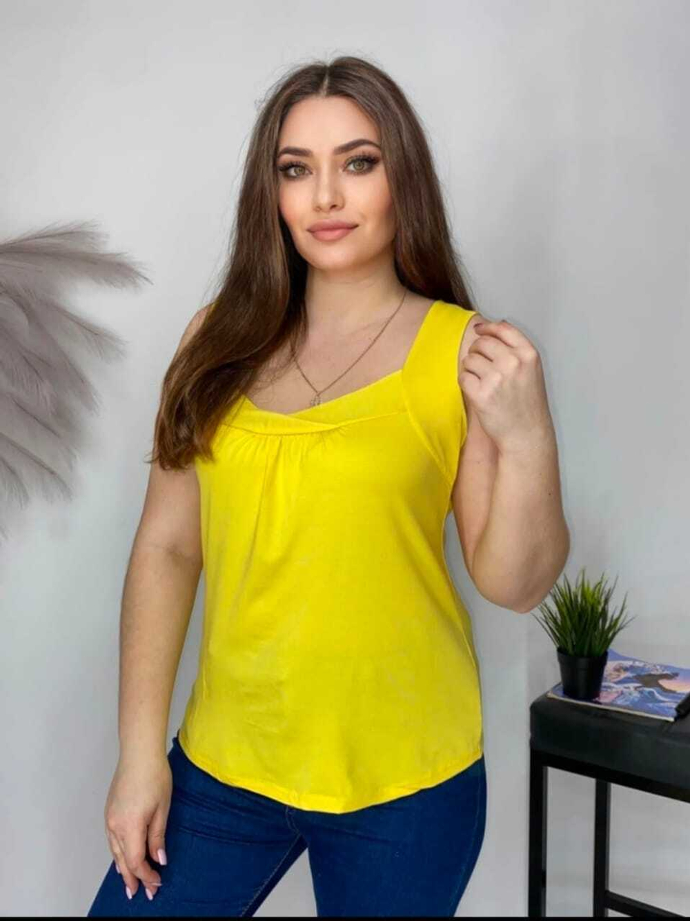 Майка однотонная вискоза МВ515