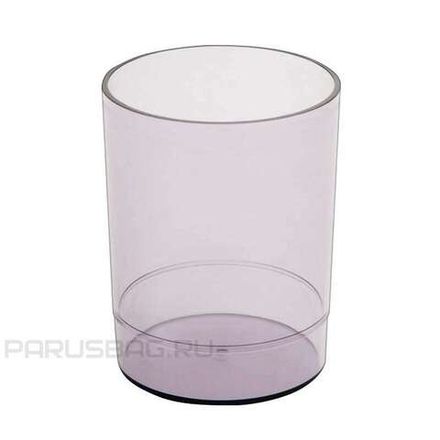 Стакан для ручек Стамм Офис, круглый, диаметр 70мм, высота 90мм, тонированный, серый