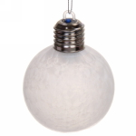 Шар новогодний с подсветкой 8 см «Льдинка», Теплый белый