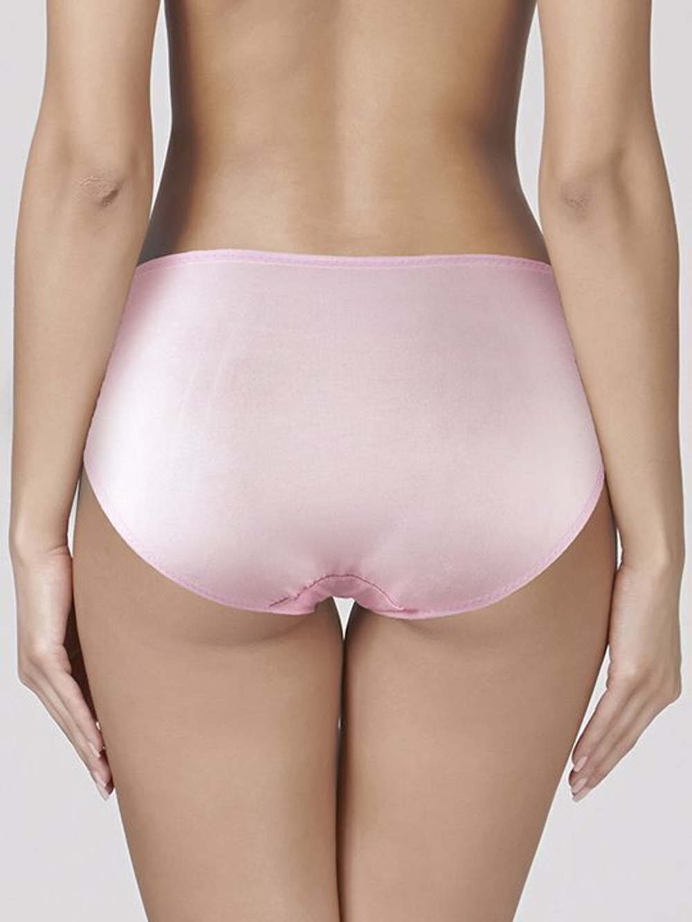 Хлопковые трусики-слипы со средней линией талии (Размер: XXL) (Цвет: персиковый)