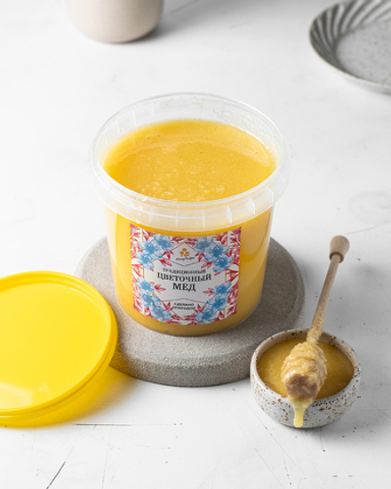 Традиционный цветочный мед HoneyForYou, 1400 грамм
