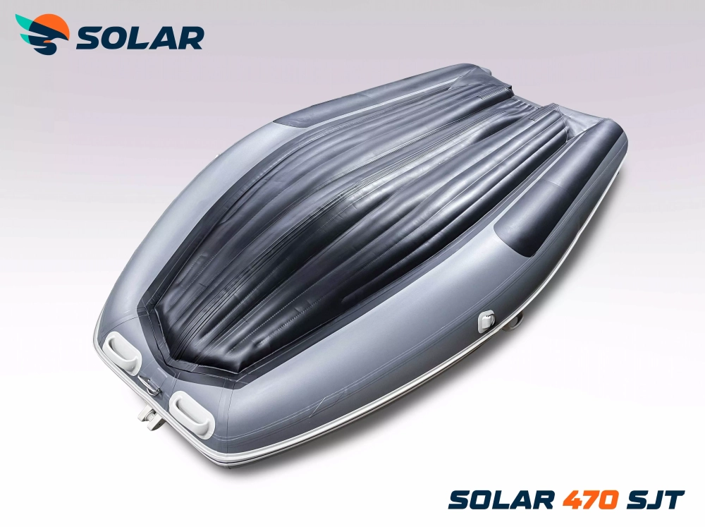 Лодка надувная моторная solar-470 super jet tunnel