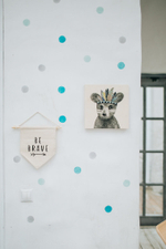 Интерьерная наклейка Watercolor Polka Dots — бирюзовый