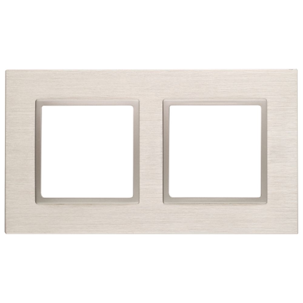 14-5202-04 ЭРА Рамка на 2 поста, металл, Эра Elegance, шампань+шамп | Elegance Шампань