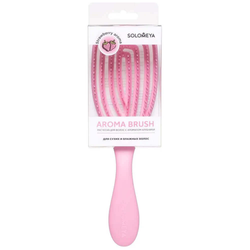 Solomeya Расческа Аромат Клубники Овальная Wet Detangler Brush Oval Strawberry