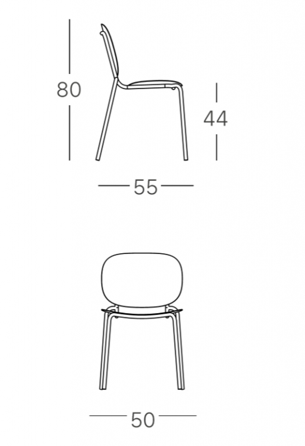 Стул металлический Scab Design Si-Si, терракотовый
