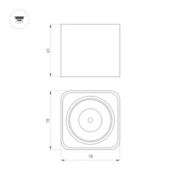 Светильник SP-DICE-S78x78-10W Day4000 (BK, 24 deg, 230V) (Arlight, IP54 Металл, 5 лет) 046631