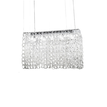 Pendant design lamp Giogali SP RE1 by Vistosi (Clear)