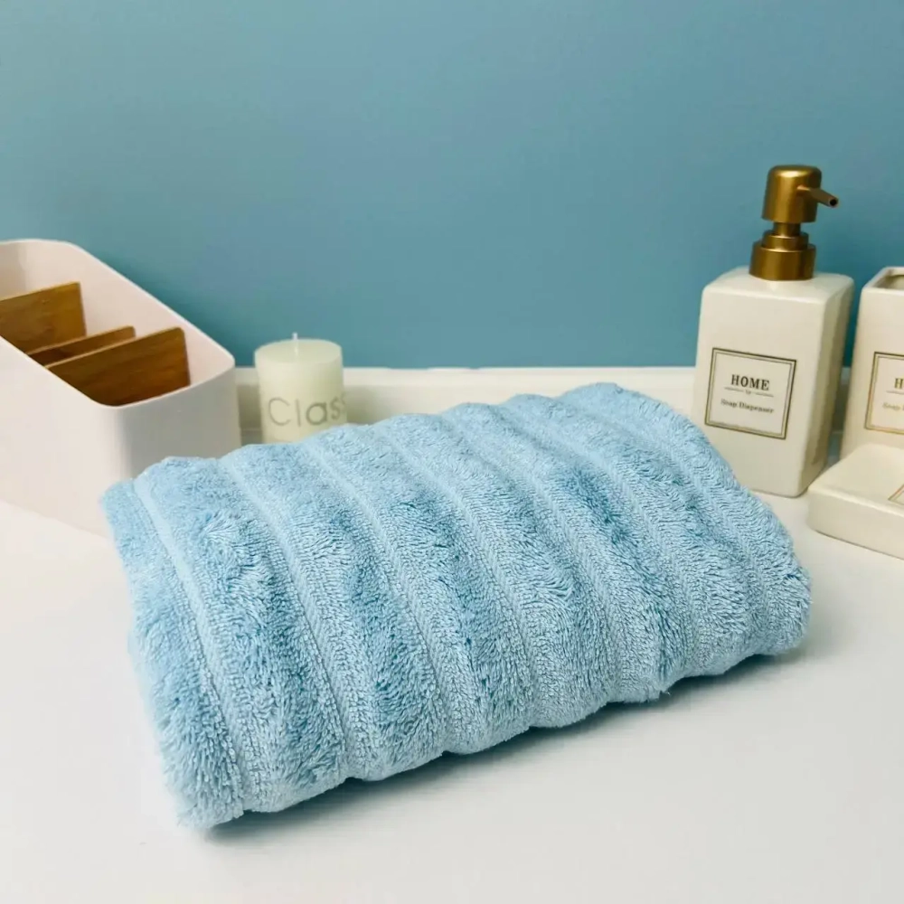 Полотенце махровое 50*90см «FLUFFY» цвет небесный 01-128, плотность 500гр/м2